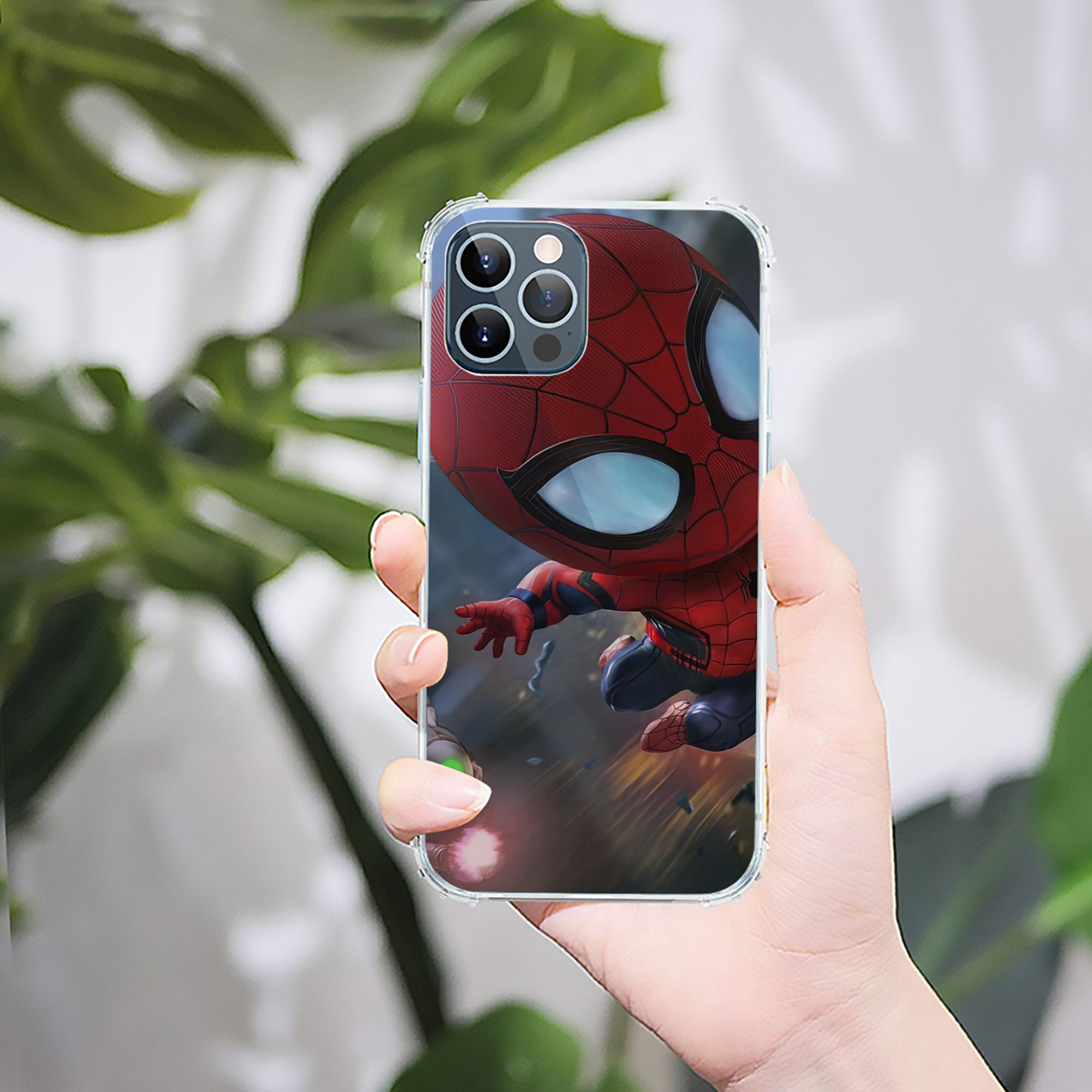 （画像用） Spider Man スパイダーマン 【iPhone 12シリーズ対応】透明スマホケース（クリアソフトケース）
